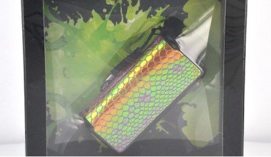 SWAN vaporizer device with reflective multi-colored exterior and white mouthpiece